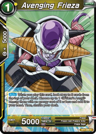 Avenging Frieza (Reprint) (BT1-089) [Battle Evolution Booster] | Mindsight Gaming