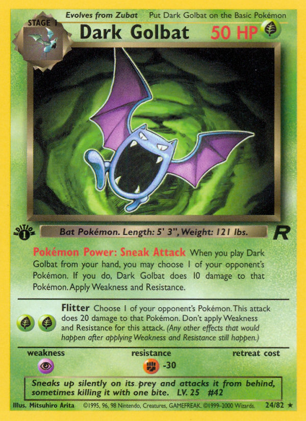 Dark Golbat (24/82) [Team Rocket 1st Edition] | Mindsight Gaming