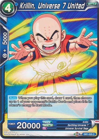 Krillin, Universe 7 United (DB1-025) [Dragon Brawl] | Mindsight Gaming