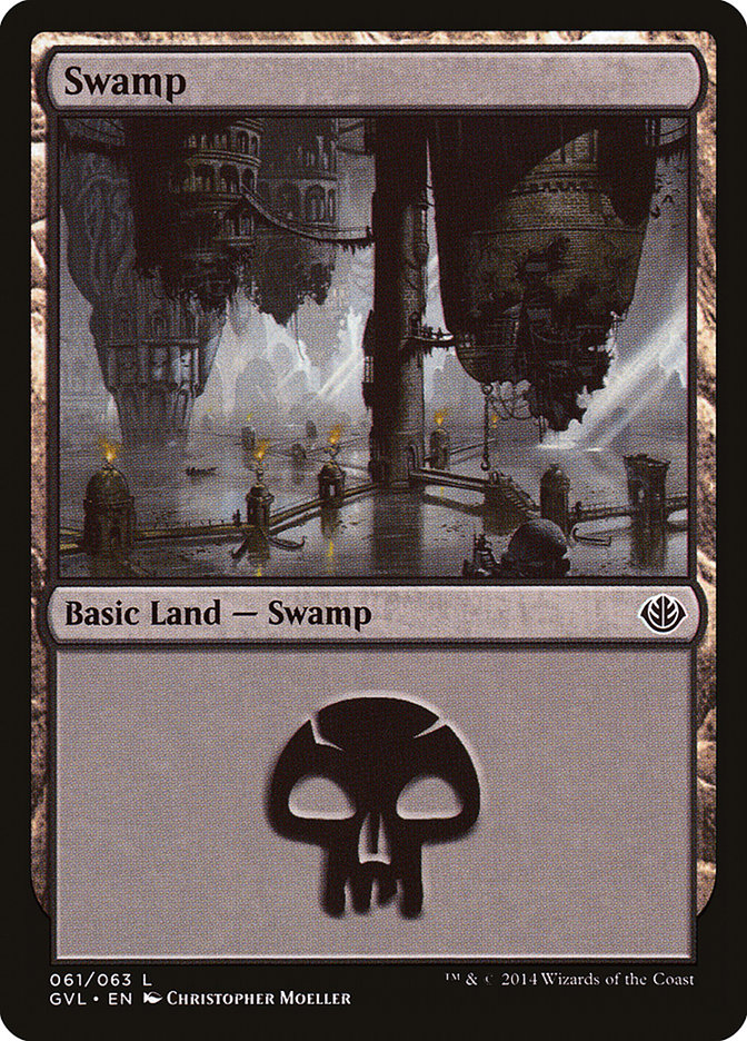 Swamp (61) (Garruk vs. Liliana) [Duel Decks Anthology] | Mindsight Gaming