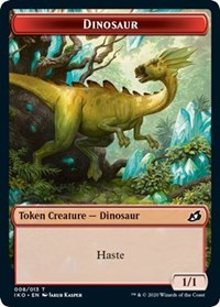 Dinosaur // Human Soldier (003) Double-sided Token [Ikoria: Lair of Behemoths Tokens] | Mindsight Gaming