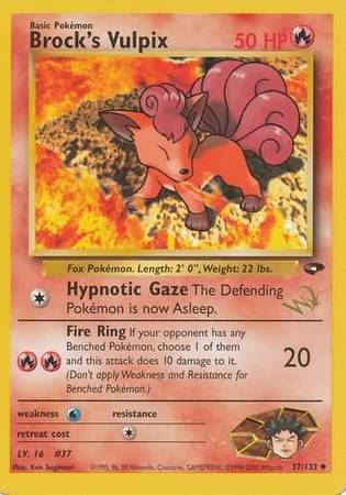 Brock's Vulpix (37/132) (W Stamped Promo) [Gym Challenge Unlimited] | Mindsight Gaming