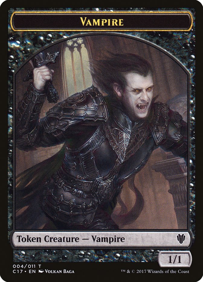 Bat // Vampire Double-sided Token [Commander 2017 Tokens] | Mindsight Gaming