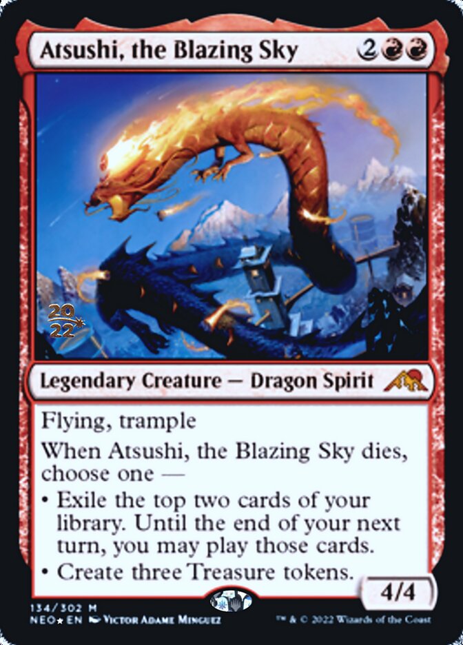 Atsushi, the Blazing Sky [Kamigawa: Neon Dynasty Prerelease Promos] | Mindsight Gaming