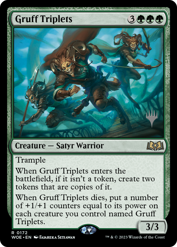 Gruff Triplets (Promo Pack) [Wilds of Eldraine Promos] | Mindsight Gaming