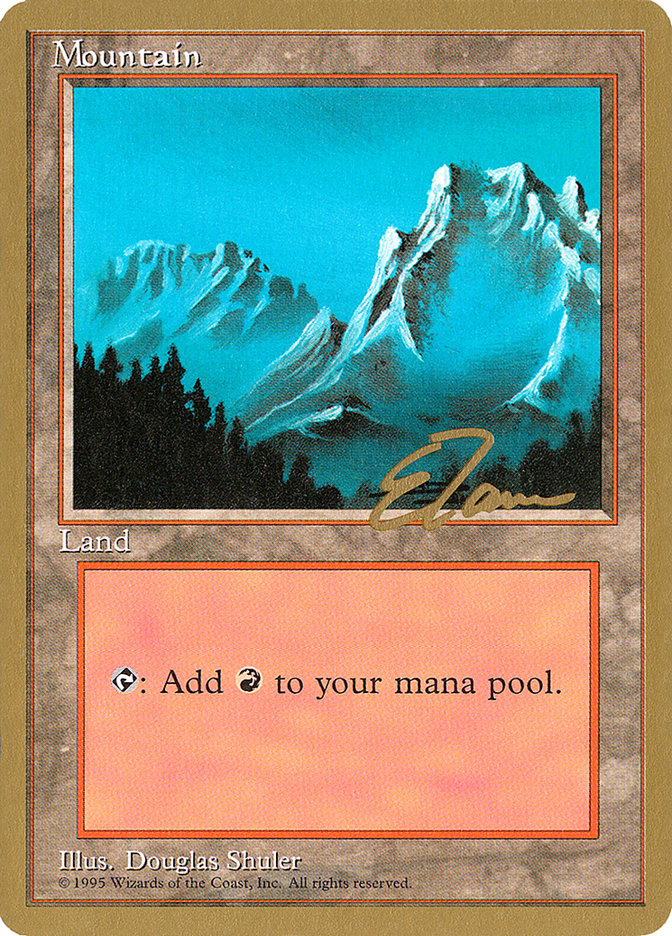 Mountain (et374) (Eric Tam) [Pro Tour Collector Set] | Mindsight Gaming