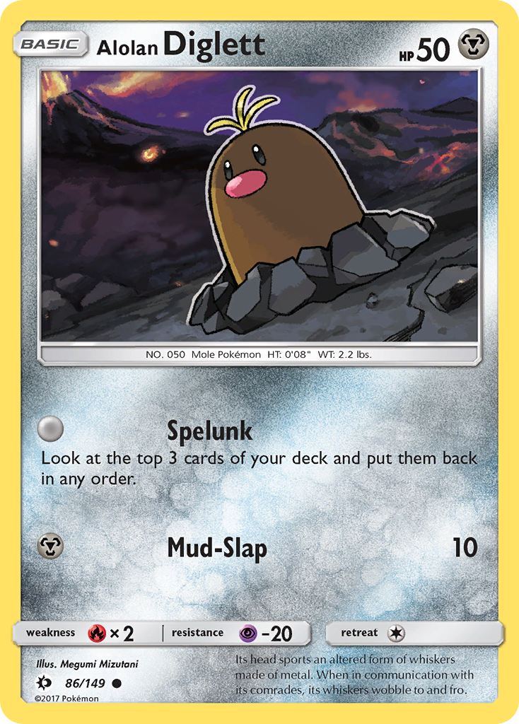 Alolan Diglett (86/149) [Sun & Moon: Base Set] | Mindsight Gaming