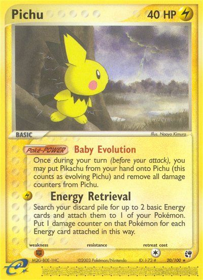 Pichu (20/100) [EX: Sandstorm] | Mindsight Gaming