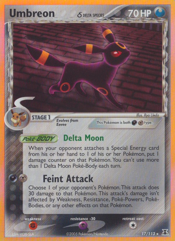 Umbreon (17/113) (Delta Species) [EX: Delta Species] | Mindsight Gaming