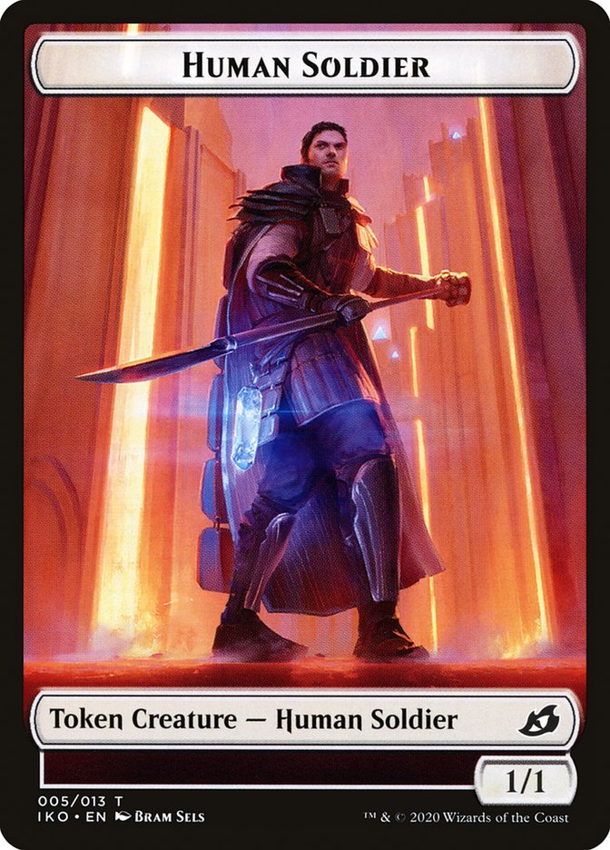 Human Soldier (005/013) [Ikoria: Lair of Behemoths Tokens] | Mindsight Gaming