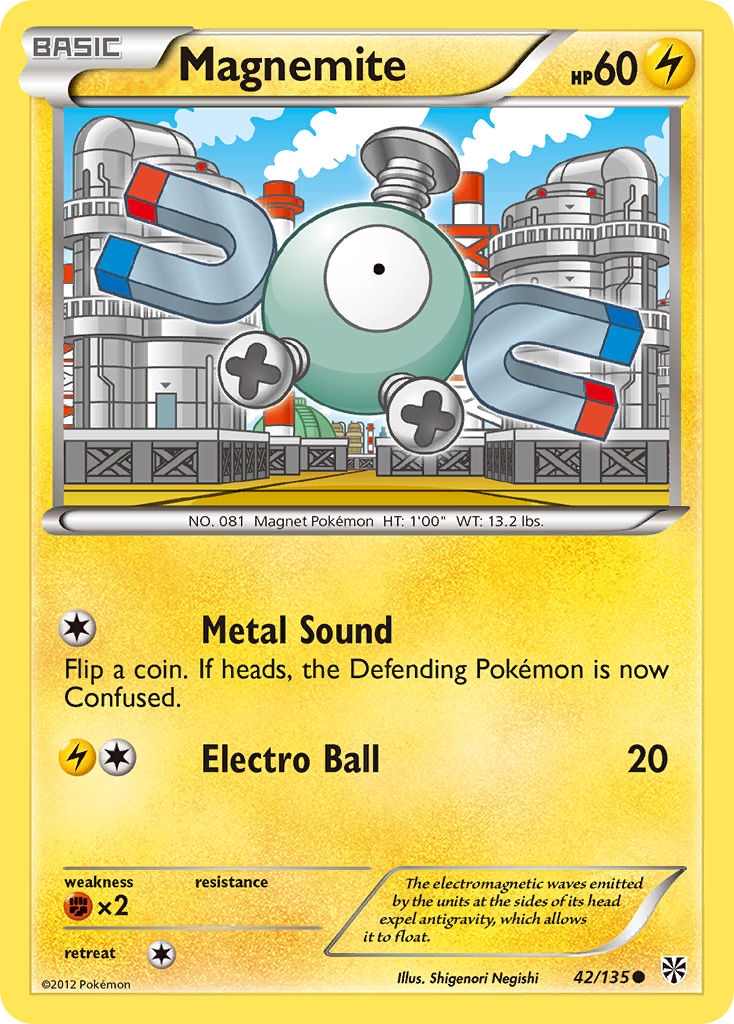 Magnemite (42/135) [Black & White: Plasma Storm] | Mindsight Gaming