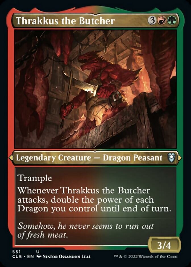 Thrakkus the Butcher (Foil Etched) [Commander Legends: Battle for Baldur's Gate] | Mindsight Gaming