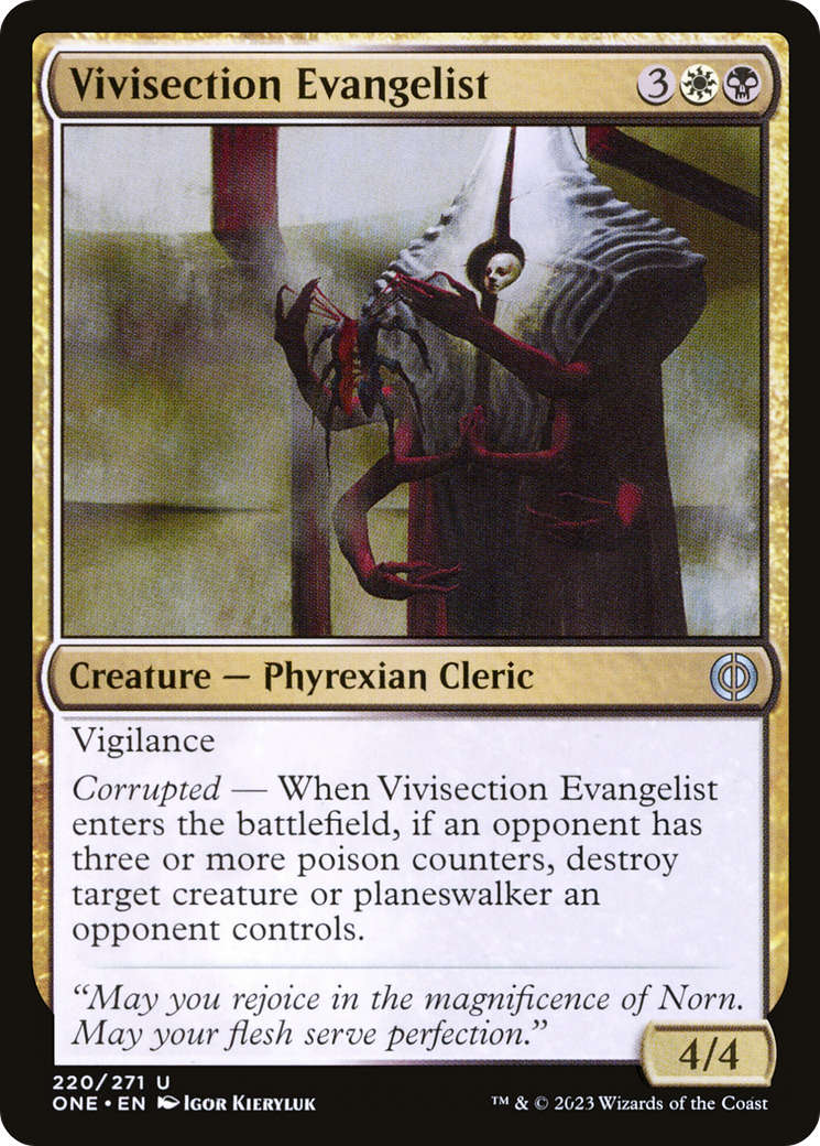 Vivisection Evangelist [Phyrexia: All Will Be One] | Mindsight Gaming