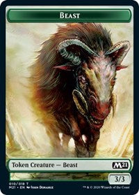 Beast // Treasure Double-sided Token [Core Set 2021 Tokens] | Mindsight Gaming