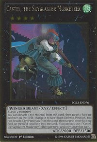 Castel, the Skyblaster Musketeer [PGL3-EN076] Gold Rare | Mindsight Gaming