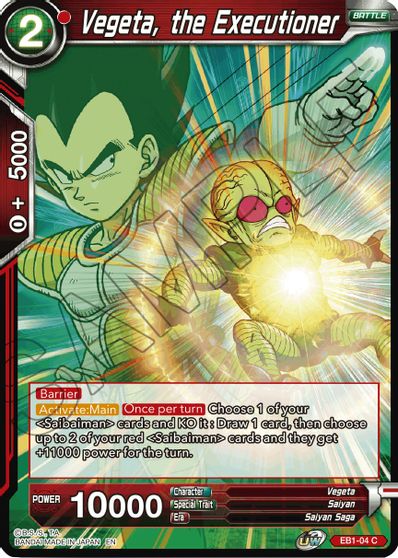 Vegeta, the Executioner (EB1-004) [Battle Evolution Booster] | Mindsight Gaming