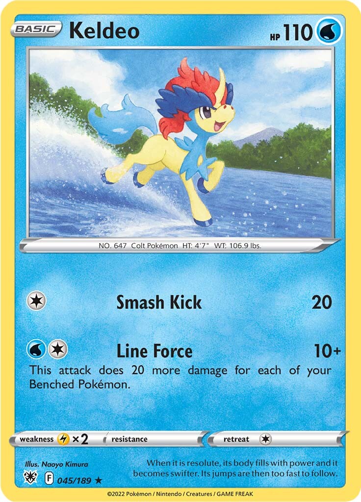 Keldeo (045/189) (Theme Deck Exclusive) [Sword & Shield: Astral Radiance] | Mindsight Gaming