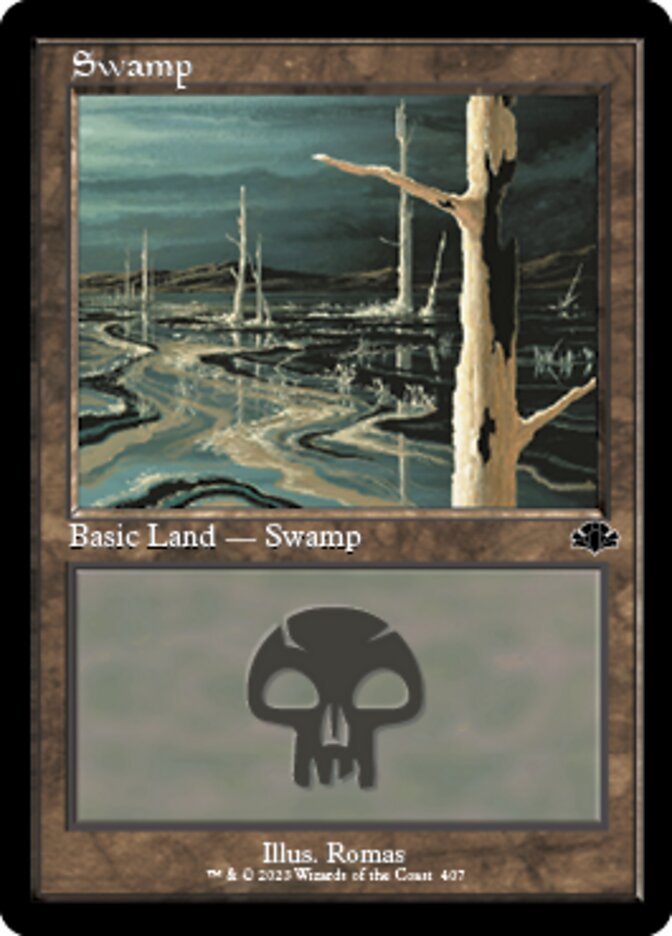 Swamp (407) (Retro) [Dominaria Remastered] | Mindsight Gaming