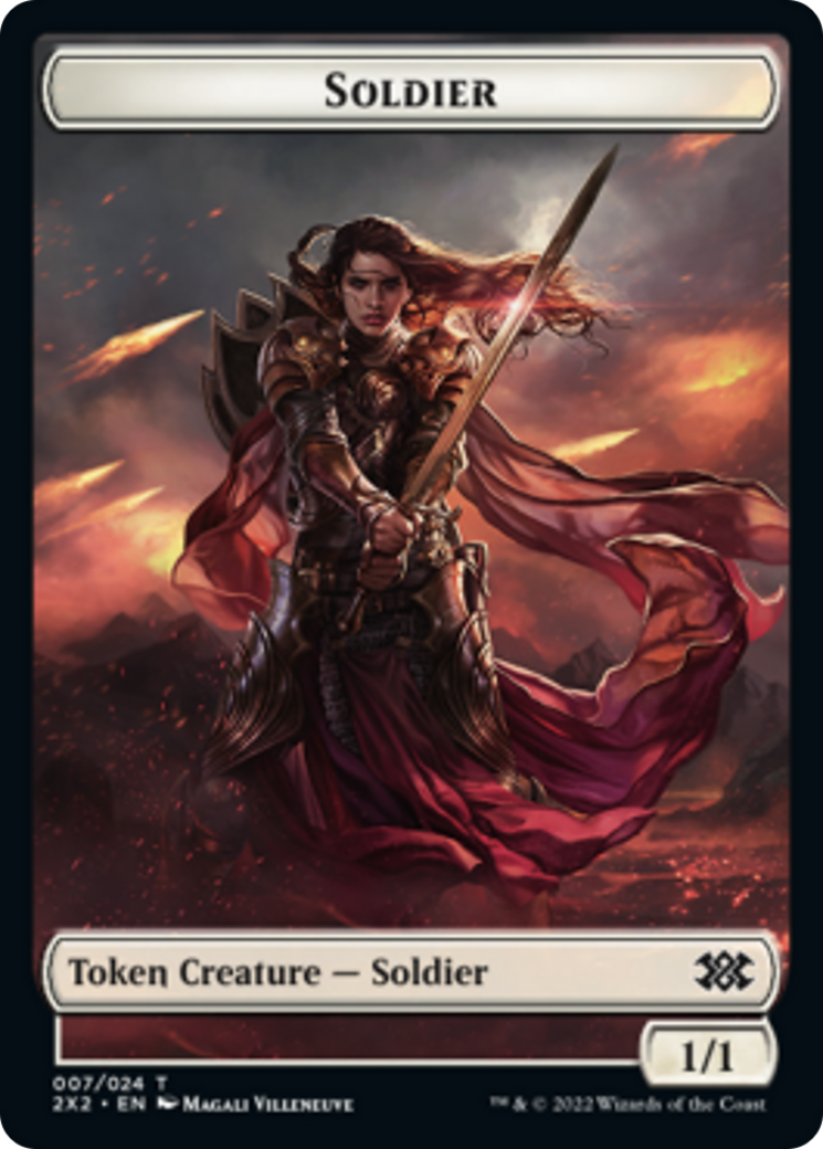 Drake // Soldier Double-sided Token [Double Masters 2022 Tokens] | Mindsight Gaming