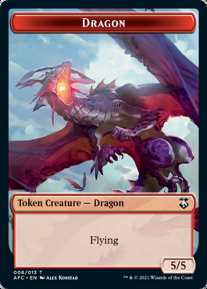 Dragon // Dragon Spirit Double-sided Token [Dungeons & Dragons: Adventures in the Forgotten Realms Commander Tokens] | Mindsight Gaming