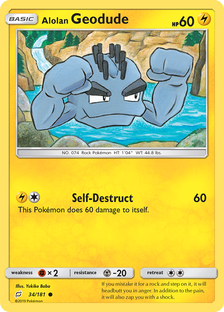 Alolan Geodude (34/181) [Sun & Moon: Team Up] | Mindsight Gaming