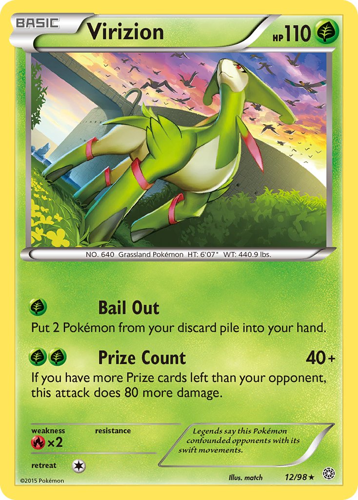 Virizion (12/98) (Theme Deck Exclusive) [XY: Ancient Origins] | Mindsight Gaming