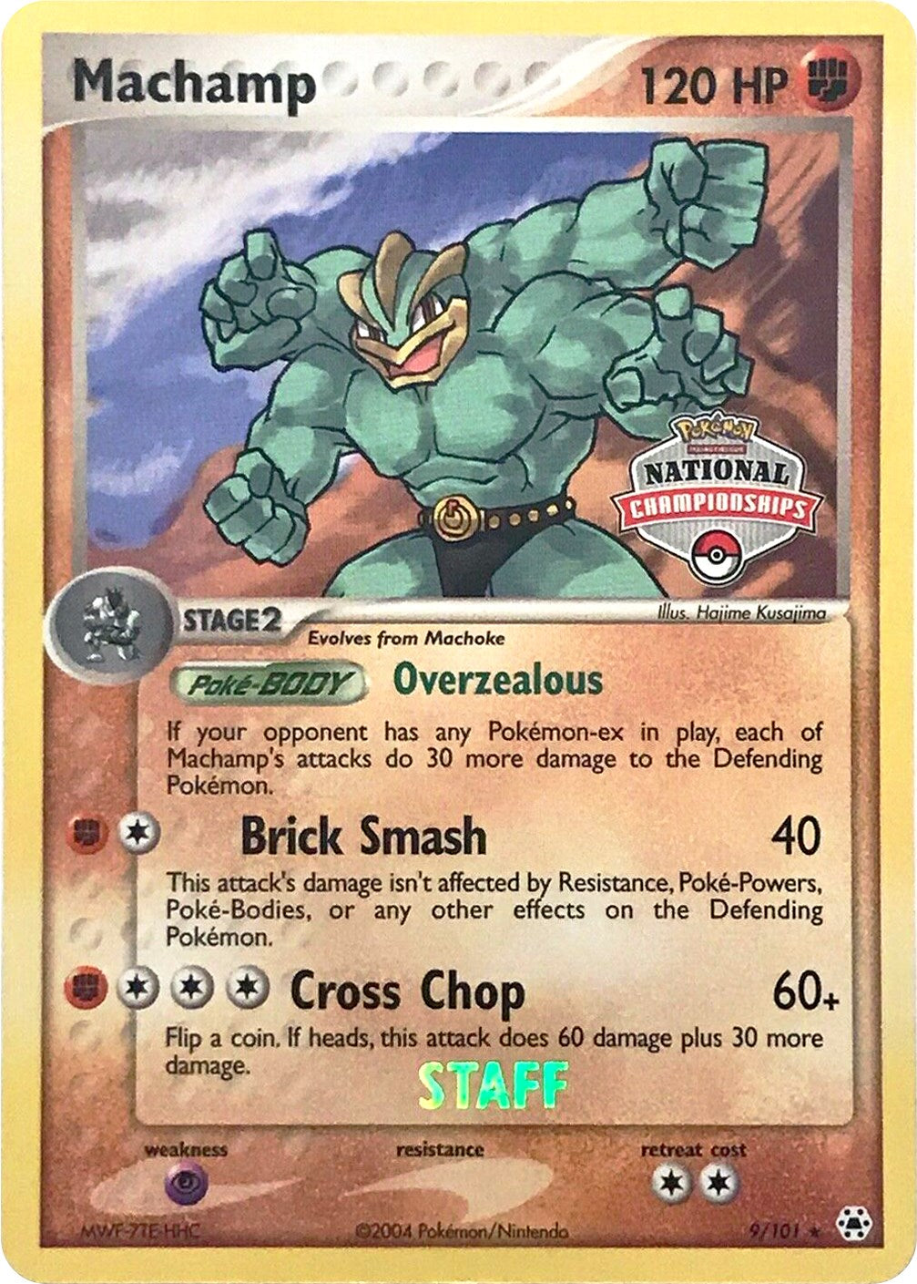 Machamp (9/101) (National Championships Promo) (Staff) [EX: Hidden Legends] | Mindsight Gaming