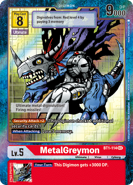 MetalGreymon [BT1-114] (Alternate Art) [Release Special Booster Ver.1.0] | Mindsight Gaming