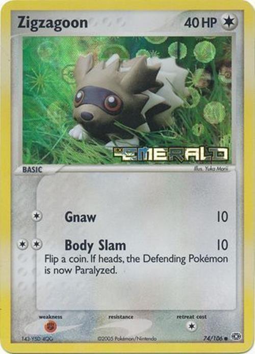 Zigzagoon (74/106) (Stamped) [EX: Emerald] | Mindsight Gaming