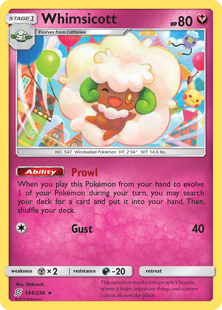 Whimsicott (144/236) [Sun & Moon: Unified Minds] | Mindsight Gaming