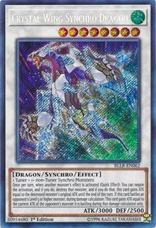 Crystal Wing Synchro Dragon [BLLR-EN062] Secret Rare | Mindsight Gaming