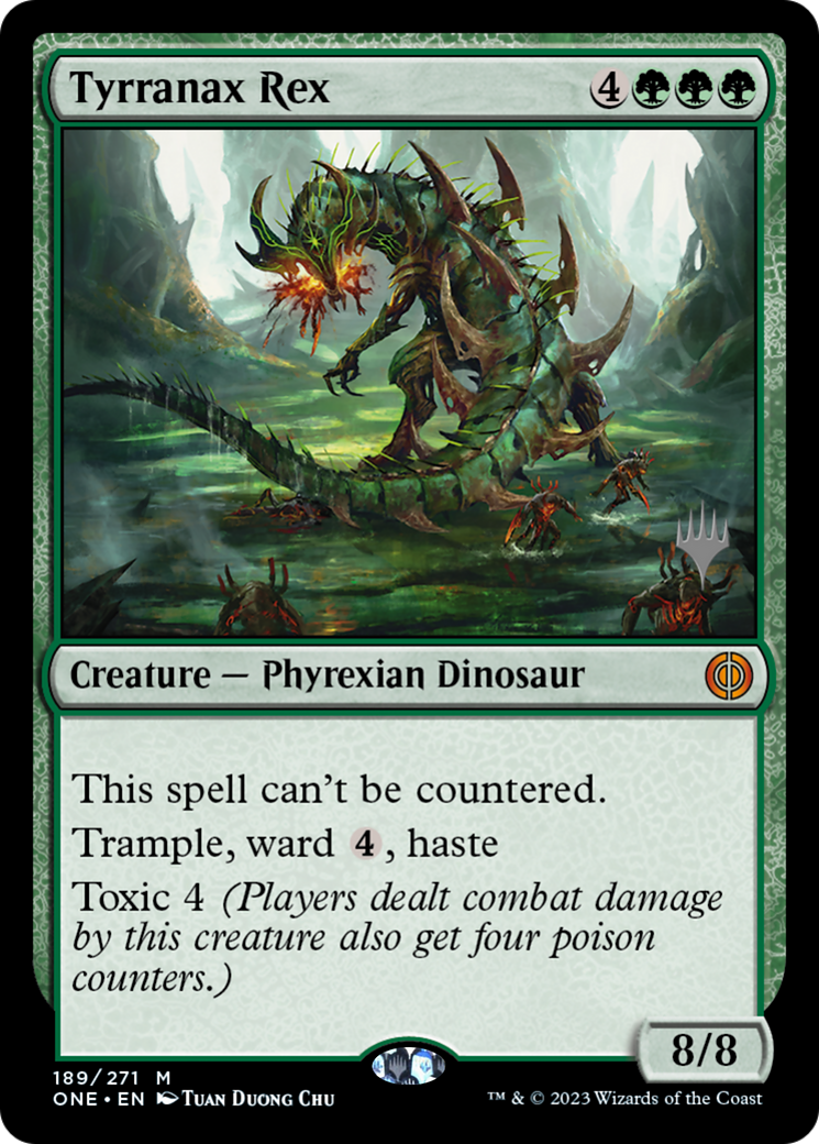 Tyrranax Rex (Promo Pack) [Phyrexia: All Will Be One Promos] | Mindsight Gaming