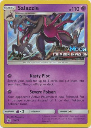 Salazzle (SM73) (Staff Prerelease Promo) [Sun & Moon: Black Star Promos] | Mindsight Gaming