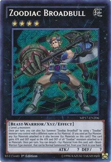 Zoodiac Broadbull [MP17-EN206] Secret Rare | Mindsight Gaming