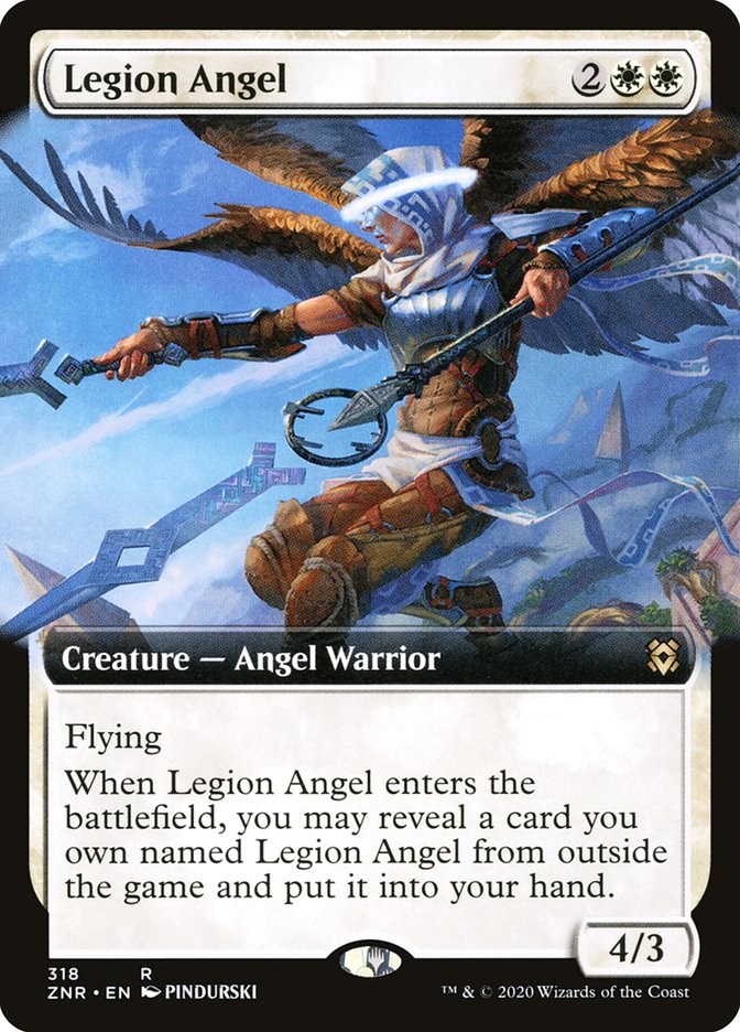 Legion Angel (Extended Art) [Zendikar Rising] | Mindsight Gaming