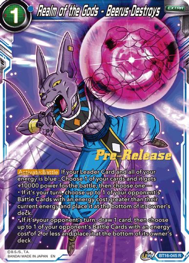 Realm of the Gods - Beerus Destroys (BT16-045) [Realm of the Gods Prerelease Promos] | Mindsight Gaming