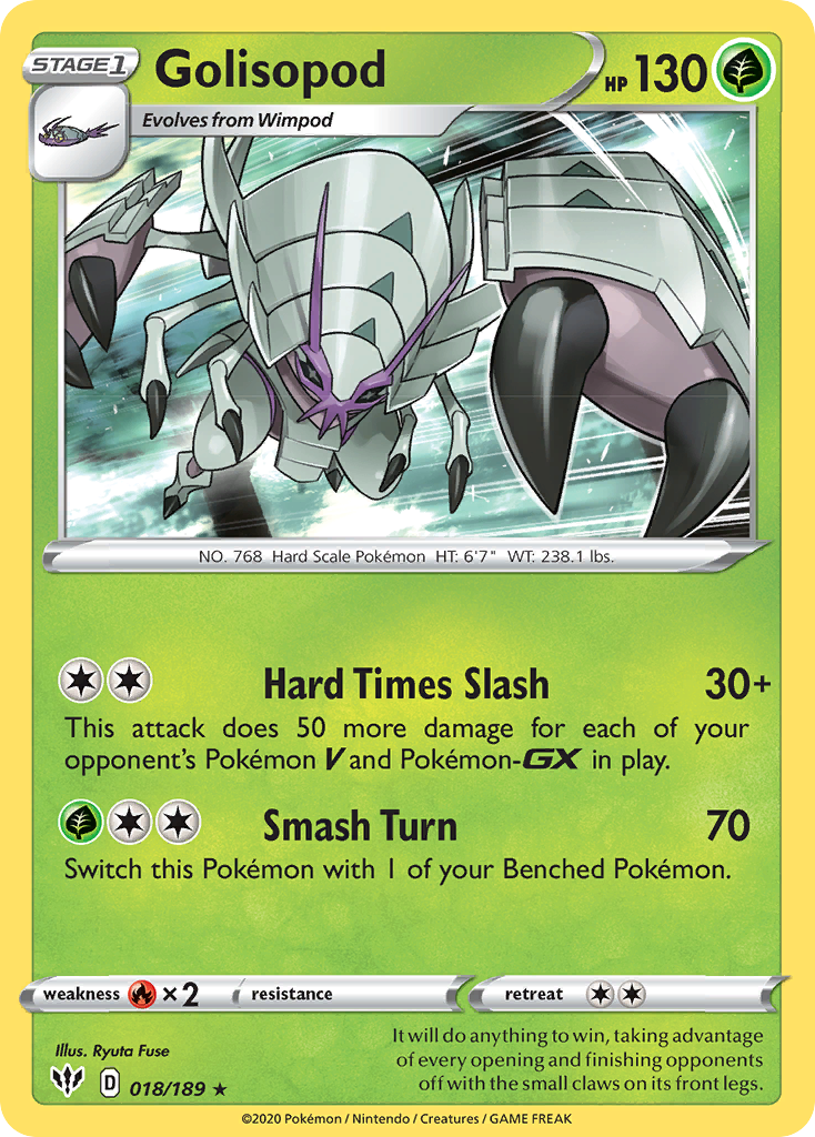 Golisopod (018/189) [Sword & Shield: Darkness Ablaze] | Mindsight Gaming