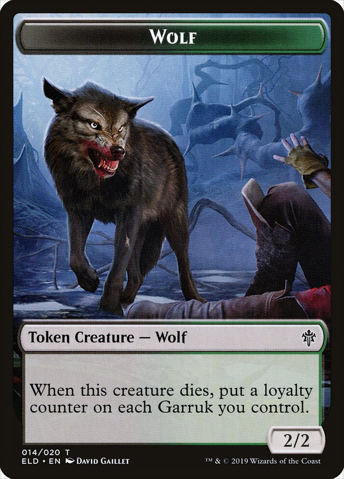 Wolf [Throne of Eldraine Tokens] | Mindsight Gaming