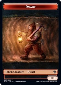 Dwarf // Food (16) Double-sided Token [Throne of Eldraine Tokens] | Mindsight Gaming