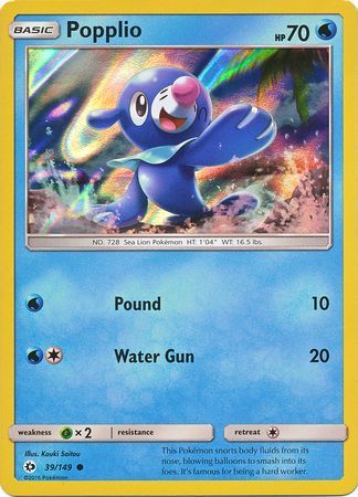 Popplio (39/149) (Water Web Holo) [Sun & Moon: Base Set] | Mindsight Gaming