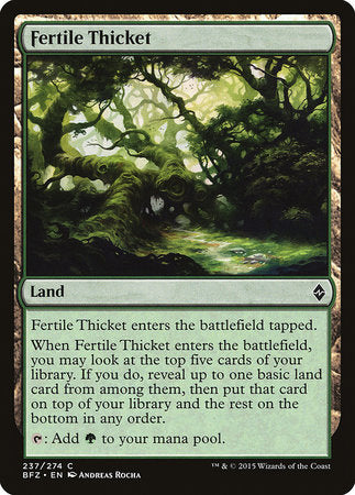 Fertile Thicket [Battle for Zendikar] | Mindsight Gaming