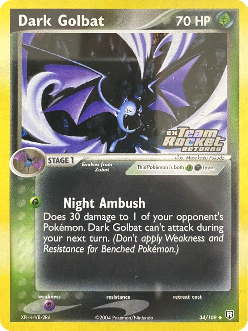 Dark Golbat (34/109) (Stamped) [EX: Team Rocket Returns] | Mindsight Gaming