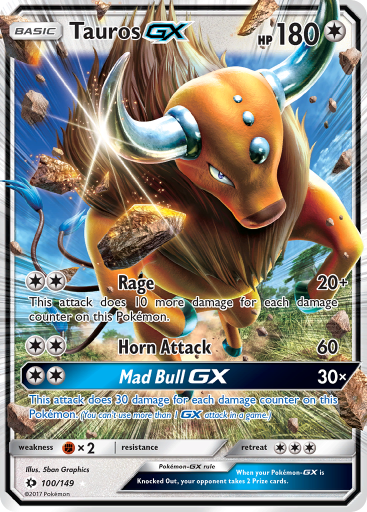 Tauros GX (100/149) [Sun & Moon: Base Set] | Mindsight Gaming