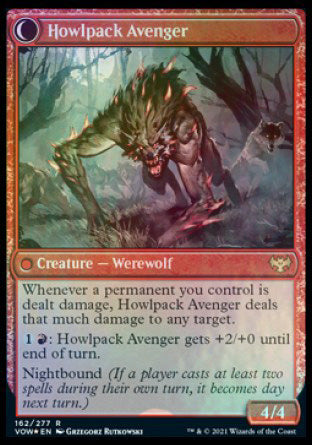 Ill-Tempered Loner // Howlpack Avenger [Innistrad: Crimson Vow Prerelease Promos] | Mindsight Gaming