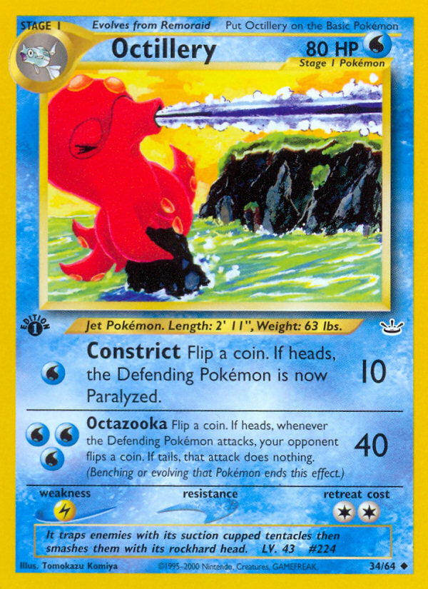 Octillery (34/64) [Neo Revelation 1st Edition] | Mindsight Gaming