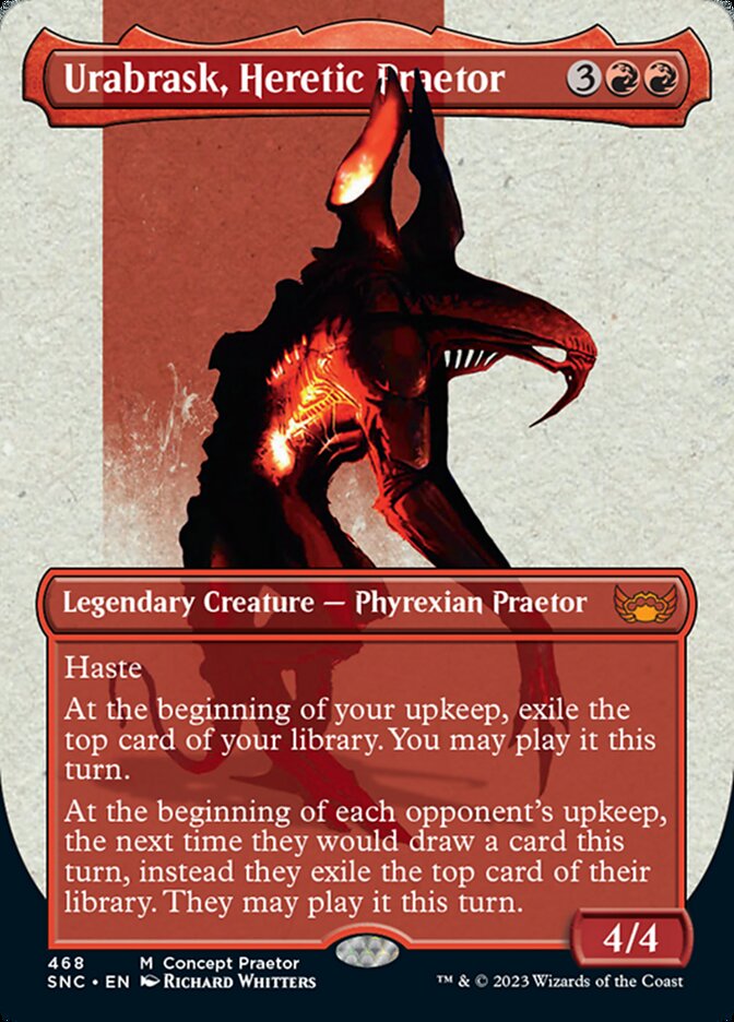 Urabrask, Heretic Praetor (Borderless Concept Praetors) [Phyrexia: All Will Be One] | Mindsight Gaming