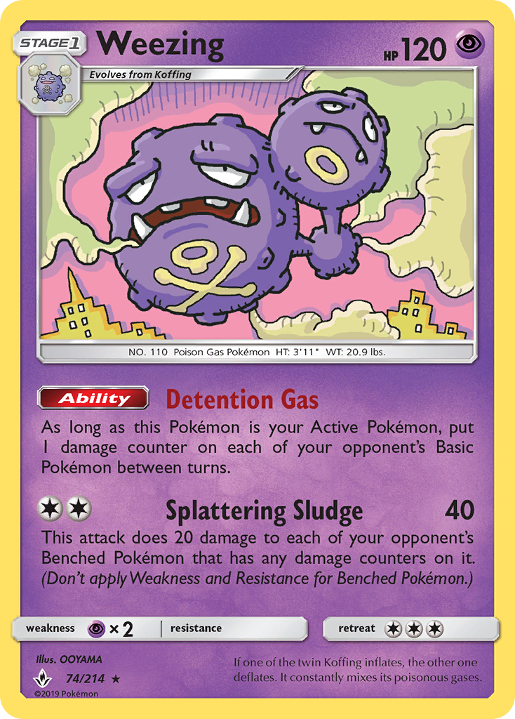 Weezing (74/214) [Sun & Moon: Unbroken Bonds] | Mindsight Gaming