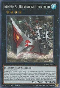 Number 27: Dreadnought Dreadnoid [BLRR-EN030] Secret Rare | Mindsight Gaming