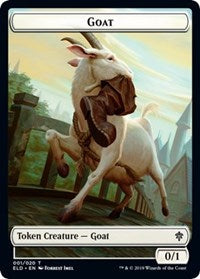 Goat // Food (17) Double-sided Token [Throne of Eldraine Tokens] | Mindsight Gaming