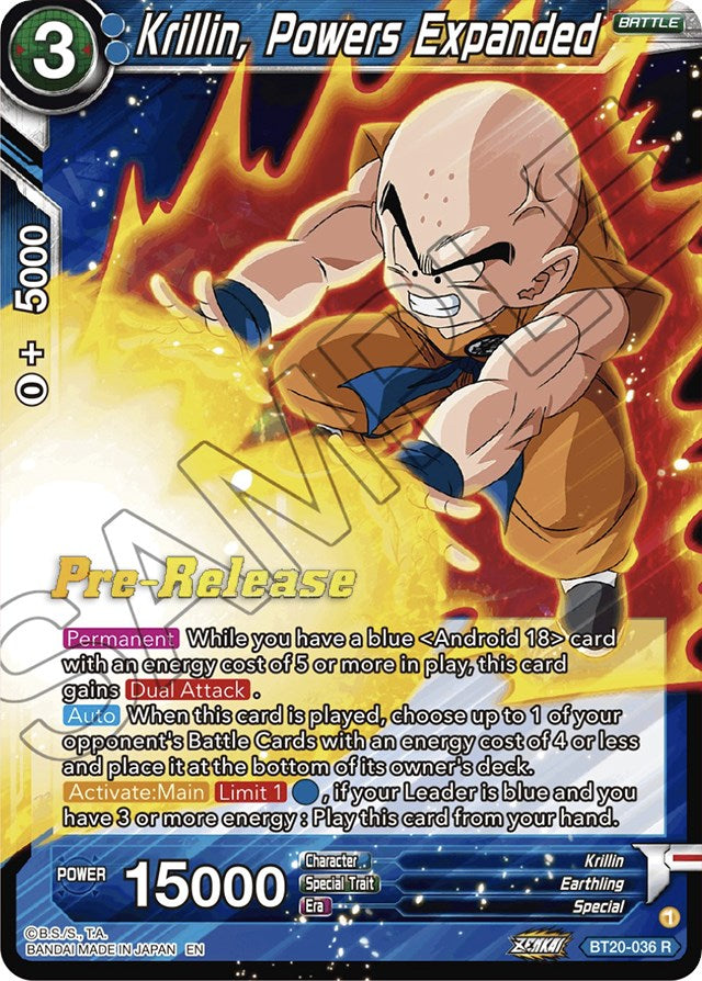 Krillin, Powers Expanded (BT20-036) [Power Absorbed Prerelease Promos] | Mindsight Gaming